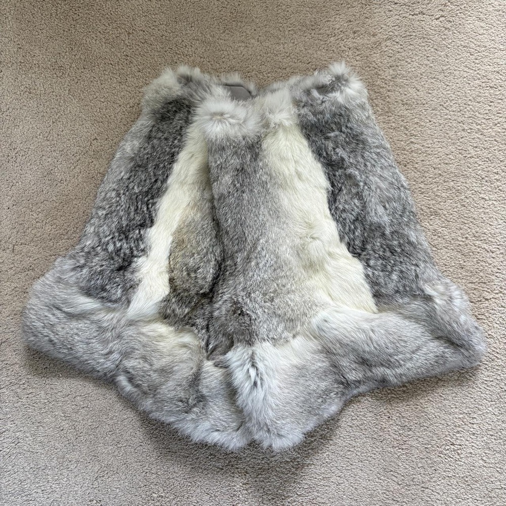 Y2K 2000s Genuine Rabbit Fur Patchwork shorts
